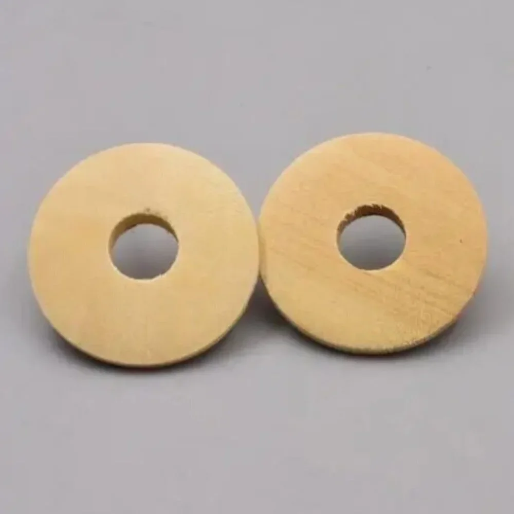 Jewelry earrings stud studs wood wooden round circle minimalist fashion